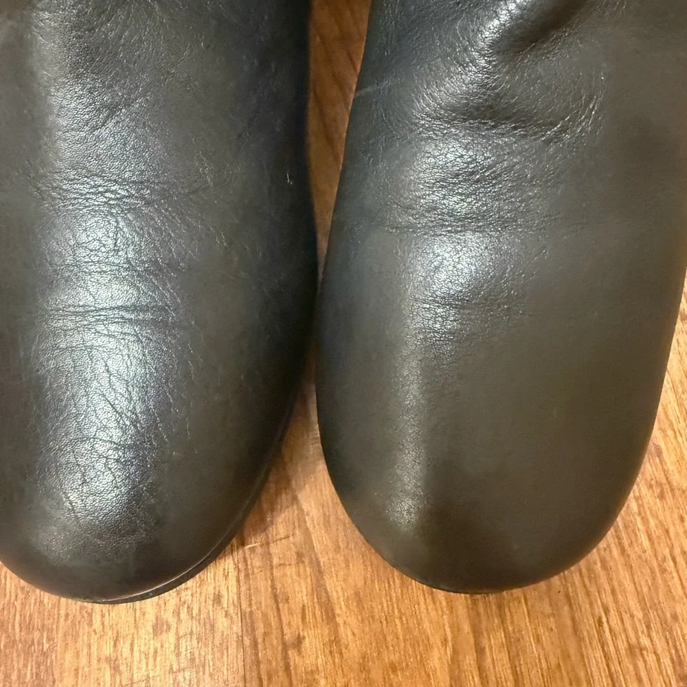 Chloe Black Boots with Gold Accents - Picture 4 of 8
